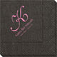 Pick Your Initial Monogram with Text Moire Napkins Image 2 of 2